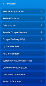 Category Perfusion - Mobile Calculator